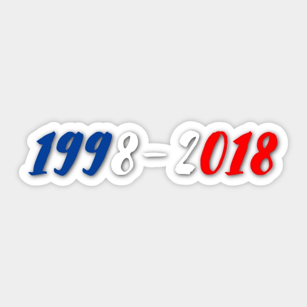 1998-2018 Equipe de France "Champions du Monde" football Sticker by LemonBox